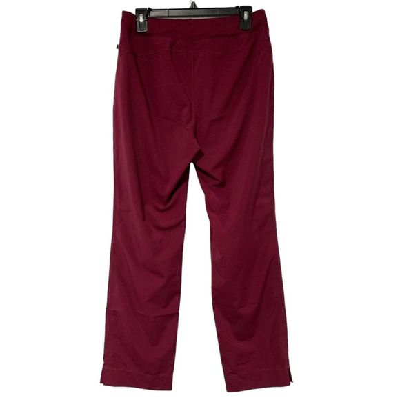 Cherokee Infinity Burgundy Red Stretch Scrub Pants Womens Medium Zip Pockets - Picture 5 of 11